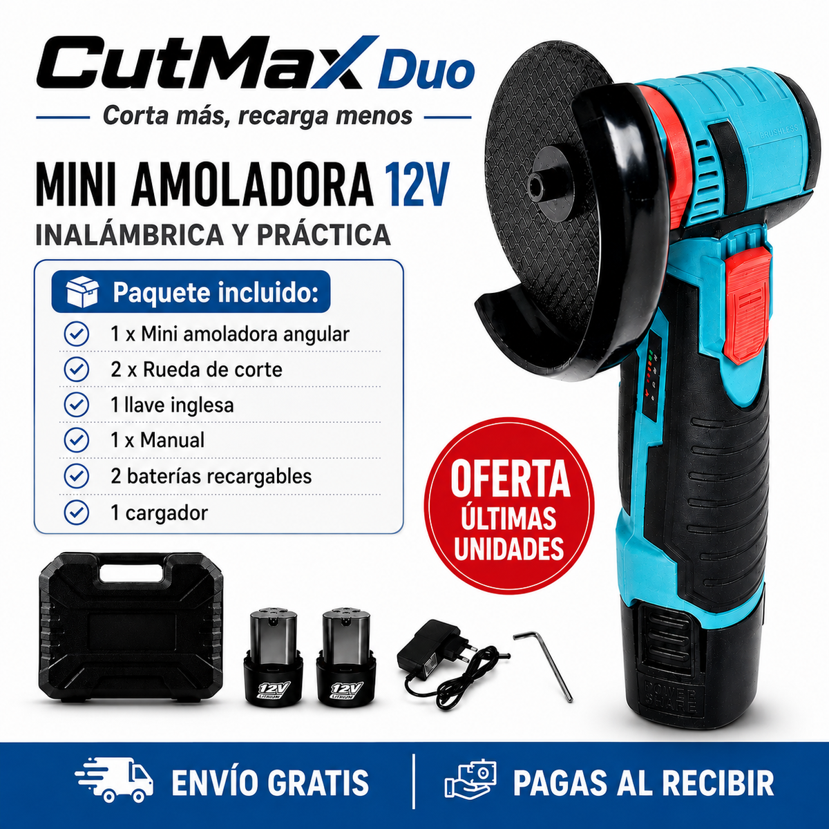 CutMax Duo - Corta más, recarga menos