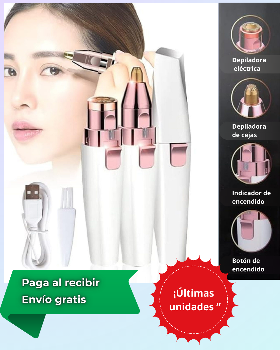 Depiladora Facial 2 En 1